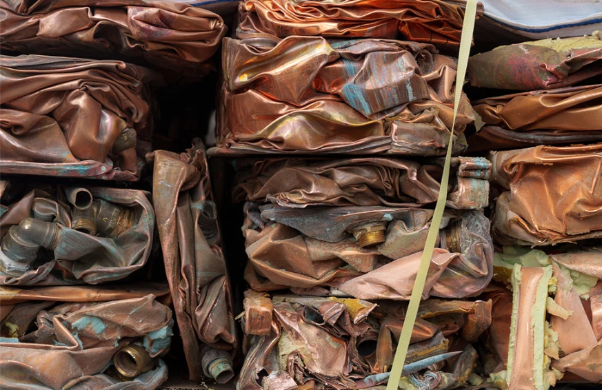 crushed high value copper cylinders