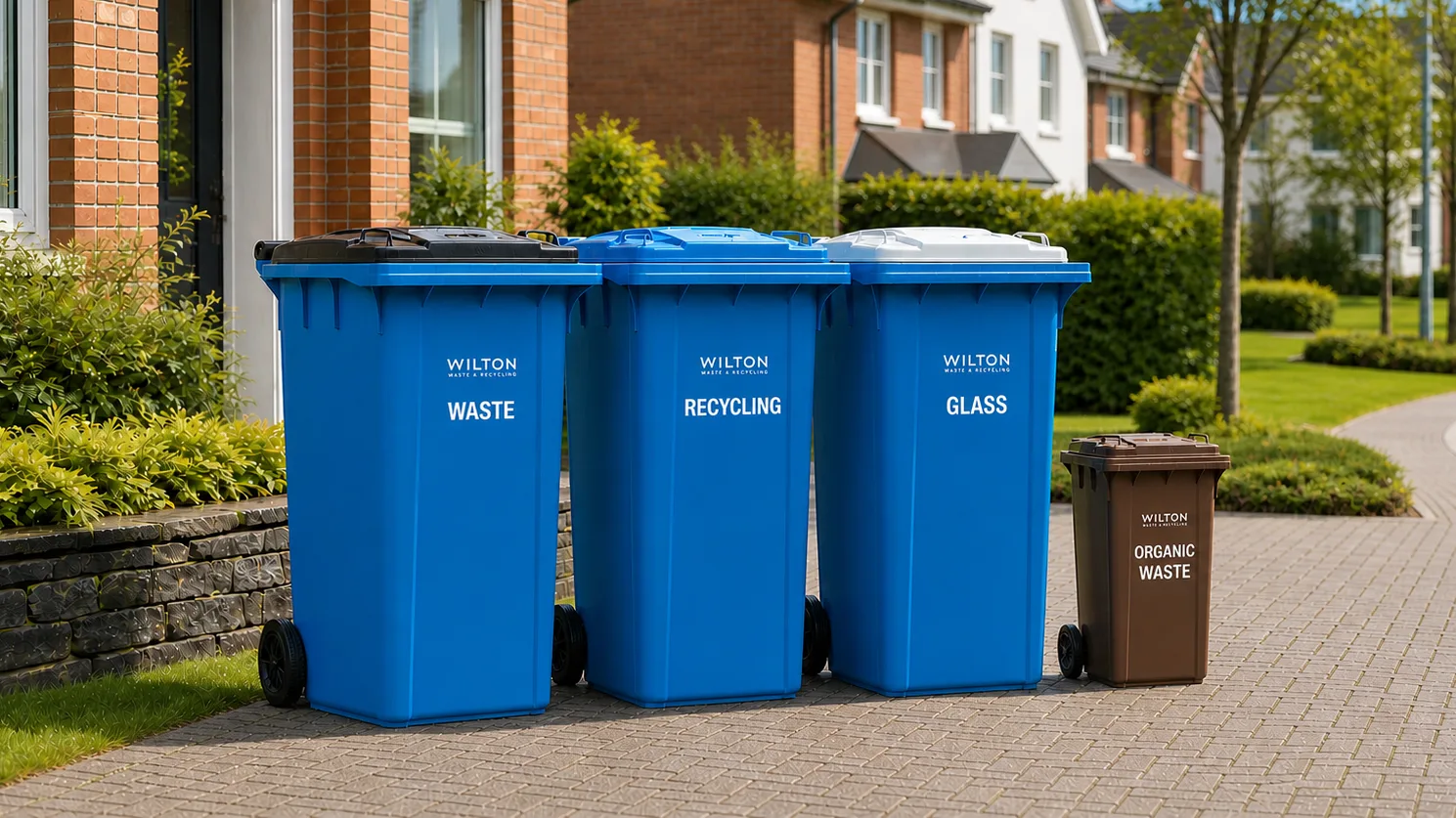 wilton recycling 4 wheelie bins